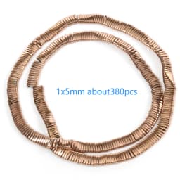 Color Retention Rose Gold Plated Hematite Beads Natural Rondelle Beads For Jewelry Making DIY Charms Bracelet Accessories 15''