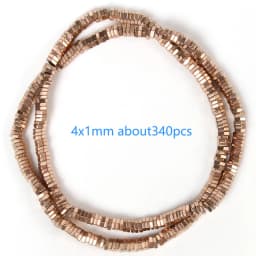 Color Retention Rose Gold Plated Hematite Beads Natural Rondelle Beads For Jewelry Making DIY Charms Bracelet Accessories 15''