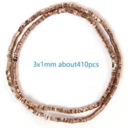 Color Retention Rose Gold Plated Hematite Beads Natural Rondelle Beads For Jewelry Making DIY Charms Bracelet Accessories 15''