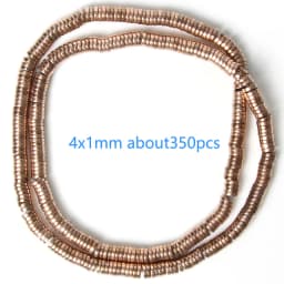 Color Retention Rose Gold Plated Hematite Beads Natural Rondelle Beads For Jewelry Making DIY Charms Bracelet Accessories 15''