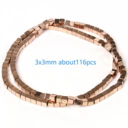 Color Retention Rose Gold Plated Hematite Beads Natural Rondelle Beads For Jewelry Making DIY Charms Bracelet Accessories 15''