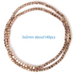 Color Retention Rose Gold Plated Hematite Beads Natural Rondelle Beads For Jewelry Making DIY Charms Bracelet Accessories 15''