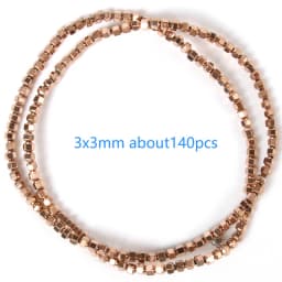 Color Retention Rose Gold Plated Hematite Beads Natural Rondelle Beads For Jewelry Making DIY Charms Bracelet Accessories 15''