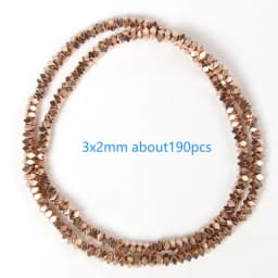 Color Retention Rose Gold Plated Hematite Beads Natural Rondelle Beads For Jewelry Making DIY Charms Bracelet Accessories 15''