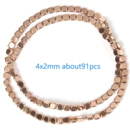 Color Retention Rose Gold Plated Hematite Beads Natural Rondelle Beads For Jewelry Making DIY Charms Bracelet Accessories 15''