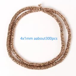 Color Retention Rose Gold Plated Hematite Beads Natural Rondelle Beads For Jewelry Making DIY Charms Bracelet Accessories 15''