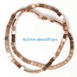 Color Retention Rose Gold Plated Hematite Beads Natural Rondelle Beads For Jewelry Making DIY Charms Bracelet Accessories 15''