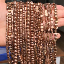 Color Retention Rose Gold Plated Hematite Beads Natural Rondelle Beads For Jewelry Making DIY Charms Bracelet Accessories 15''