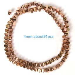 Color Retention Rose Gold Plated Hematite Beads Natural Rondelle Beads For Jewelry Making DIY Charms Bracelet Accessories 15''