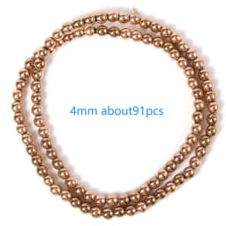 Color Retention Rose Gold Plated Hematite Beads Natural Rondelle Beads For Jewelry Making DIY Charms Bracelet Accessories 15''