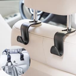 2Pcs Multi-functional Auto Seat Headrest Hanger Bag Hook Holder, For Bag Purse Cloth Grocery Storage,Car Interior Accessories