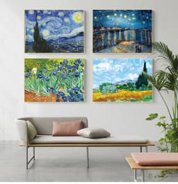Print Poster Picture Wall House Decoration Murals Van Gogh Oil Painting Works Sunflower Apricot Abstract A4 A3 A2 Canvas Art