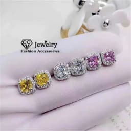 CC Ladies Stud Earrings S925 Silver Needle Yellow CZ Diamant Luxury Fashion Jewelry Party Accessories Ears Brincos CCE643