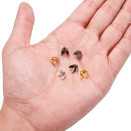 100pcs/lot 6mm Four Leaves Bulk Metal Gold Plated Flower Loose Sparer Apart End Bead Caps For Jewelry Making Finding Accessories