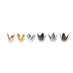 100pcs/lot 6mm Four Leaves Bulk Metal Gold Plated Flower Loose Sparer Apart End Bead Caps For Jewelry Making Finding Accessories