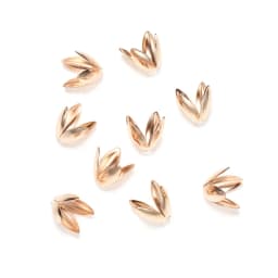 100pcs/lot 6mm Four Leaves Bulk Metal Gold Plated Flower Loose Sparer Apart End Bead Caps For Jewelry Making Finding Accessories