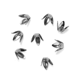 100pcs/lot 6mm Four Leaves Bulk Metal Gold Plated Flower Loose Sparer Apart End Bead Caps For Jewelry Making Finding Accessories