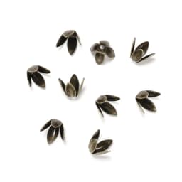 100pcs/lot 6mm Four Leaves Bulk Metal Gold Plated Flower Loose Sparer Apart End Bead Caps For Jewelry Making Finding Accessories