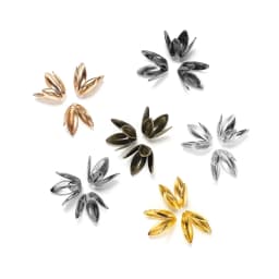 100pcs/lot 6mm Four Leaves Bulk Metal Gold Plated Flower Loose Sparer Apart End Bead Caps For Jewelry Making Finding Accessories
