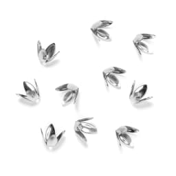 100pcs/lot 6mm Four Leaves Bulk Metal Gold Plated Flower Loose Sparer Apart End Bead Caps For Jewelry Making Finding Accessories