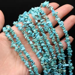 40cm Natural Blue Turquoises Stone Irregular Chips Gravel Loose Beads for Women Bracelet Jewelry Accessories Size 3x5-4x6mm