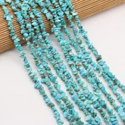 40cm Natural Blue Turquoises Stone Irregular Chips Gravel Loose Beads for Women Bracelet Jewelry Accessories Size 3x5-4x6mm