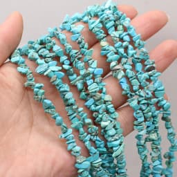 40cm Natural Blue Turquoises Stone Irregular Chips Gravel Loose Beads for Women Bracelet Jewelry Accessories Size 3x5-4x6mm