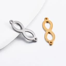 10pcs/lot Love Infinity Symbol DIY Connector Charm Stainless Steel Jewery Making for Necklace Bracelet