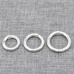 2 Pieces of 925 Sterling Silver Lock Jump Ring 6mm 8mm 10mm 12mm 14mm Open to Closed Clasp