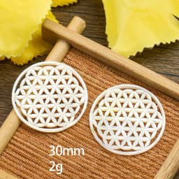 Real Shell Charm Mother of Pearl Tree Flower of Life Water Drop Hamsa Fatima Hand Triskele Pendant Necklace DIY Jewelry Making