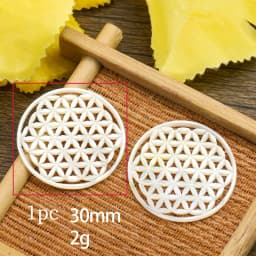 Real Shell Charm Mother of Pearl Tree Flower of Life Water Drop Hamsa Fatima Hand Triskele Pendant Necklace DIY Jewelry Making
