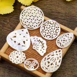 Real Shell Charm Mother of Pearl Tree Flower of Life Water Drop Hamsa Fatima Hand Triskele Pendant Necklace DIY Jewelry Making