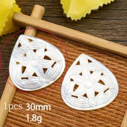 Real Shell Charm Mother of Pearl Tree Flower of Life Water Drop Hamsa Fatima Hand Triskele Pendant Necklace DIY Jewelry Making