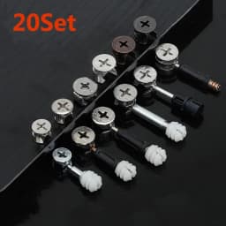 20pcs Thickening 3 In1 Furniture Connecting Hardware Set Cam Screw Eccentric Wheel Nut Cam Lock Nut for Wardrobe Splicing Cabine