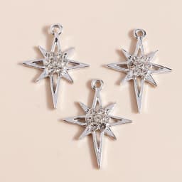 Leslie 10pcs 16*22mm Gold Silver Color Mum Son Crystal Cat Moon Charms for Necklaces Earrings Jewelry Making Accessories