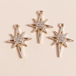 Leslie 10pcs 16*22mm Gold Silver Color Mum Son Crystal Cat Moon Charms for Necklaces Earrings Jewelry Making Accessories