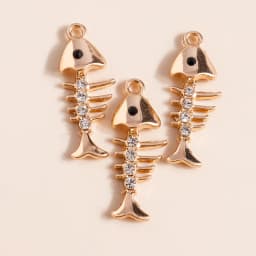 Leslie 10pcs 16*22mm Gold Silver Color Mum Son Crystal Cat Moon Charms for Necklaces Earrings Jewelry Making Accessories