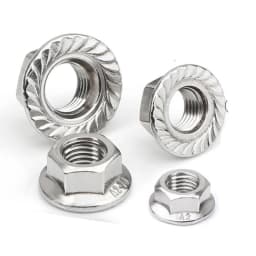 10PCS/LOT 304 Stainless Steel Hexagon Flange Nut Pinking Slip Locking Lock Nut M3 M4 M5 M6 M8 M10 M12 M14 M16 M20 DIN6923