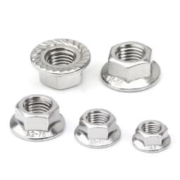 10PCS/LOT 304 Stainless Steel Hexagon Flange Nut Pinking Slip Locking Lock Nut M3 M4 M5 M6 M8 M10 M12 M14 M16 M20 DIN6923