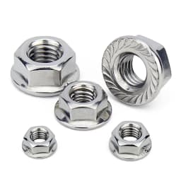 10PCS/LOT 304 Stainless Steel Hexagon Flange Nut Pinking Slip Locking Lock Nut M3 M4 M5 M6 M8 M10 M12 M14 M16 M20 DIN6923