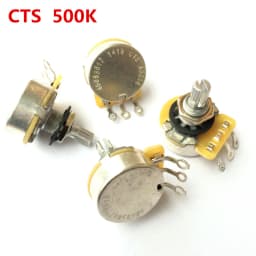 1Pcs CTS A500K B500K Guitar Series 500K Metal Knurled Shaft Audio Potentiometers For Electric Guitar Bass 450S Pot