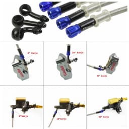 Braided Brake Hose Motorcycle AN3 Hydraulic Clutch Tube Master Cylinder Brake Oil DOT Pipe Reinforced ATV Dirt Pit Racing Bike