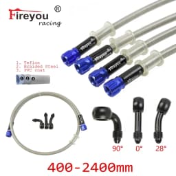 Braided Brake Hose Motorcycle AN3 Hydraulic Clutch Tube Master Cylinder Brake Oil DOT Pipe Reinforced ATV Dirt Pit Racing Bike