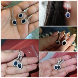 CAOSHI Delicate Drop Earrings for Women Silver Color Inlaid Blue/White Zirconia Elegant Wedding Accessories Classic Jewelry Gift