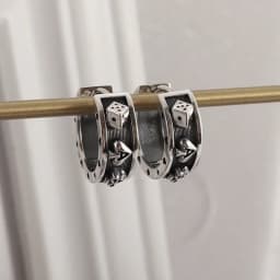 Fashion Personality Gothic Dark Night Bat Zircon Earrings Men and Women Punk Rock Hip Hop Jewelry