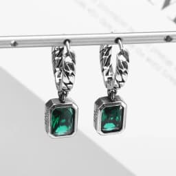 Fashion Personality Gothic Dark Night Bat Zircon Earrings Men and Women Punk Rock Hip Hop Jewelry