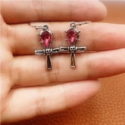 Fashion Personality Gothic Dark Night Bat Zircon Earrings Men and Women Punk Rock Hip Hop Jewelry