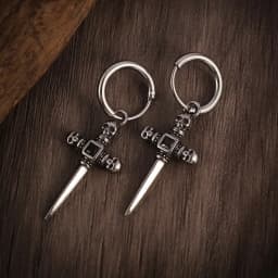 Fashion Personality Gothic Dark Night Bat Zircon Earrings Men and Women Punk Rock Hip Hop Jewelry