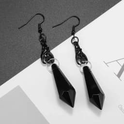 Fashion Personality Gothic Dark Night Bat Zircon Earrings Men and Women Punk Rock Hip Hop Jewelry
