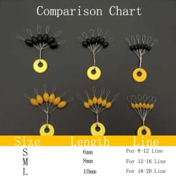 300pcs /50packs Big Size Rubber Stopper Float Fishing Bobber Silicone Gel Space Bean Connector Fishing Line Accessories